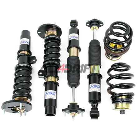 Suspension sport combinés filetés HSD Dualtech réglable en hauteur et en dureté pour BMW E46