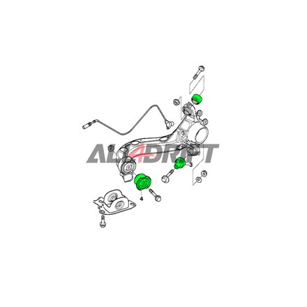 Sada unibalových silentbloků vlečného ramene BMW E36/E46