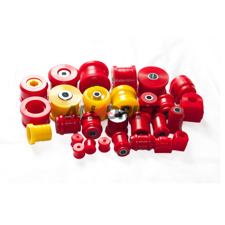 Kit complet de Silentblocs en polyuréthane essieux (avant + arrière) Sport BMW E46 + différentiel