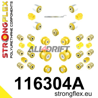 116304A Kit complet de silentblocs de suspension SPORT en polyuréthane - Mercedes W209 (02-10)