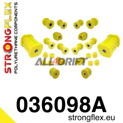 036098A Kit complet de silentblocs d'essieu en polyuréthane SPORT - BMW I (75-82) E21