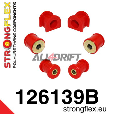 126139B : Kit de silentblocs d'essieu avant - Mitsubishi IV / V / VI (96-01)