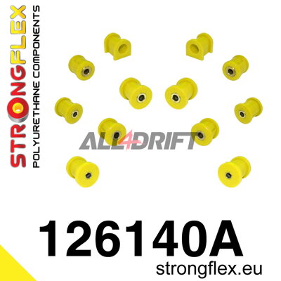 126140A : Kit de silentblocs d'essieu arrière SPORT - Mitsubishi IV / V / VI (96-01)