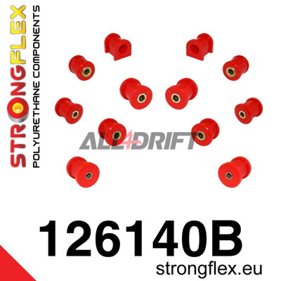 126140B : Kit de silentblocs d'essieu arrière - Mitsubishi IV / V / VI (96-01)