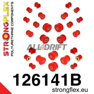 126141B : Kit complet de silentblocs d'essieux - Mitsubishi IV / V / VI (96-01)