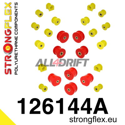 126144A : Kit complet de silentblocs d'essieux SPORT - Mitsubishi VII / VIII / IX (01-07)