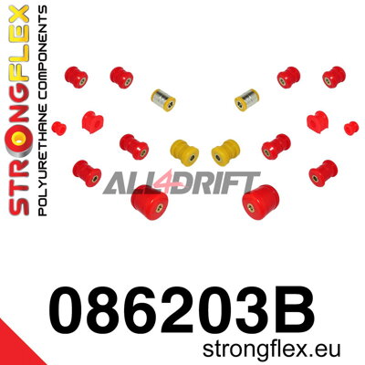 086203B : Kit de Silentblocs d'essieu arrière - Honda IV (92-96) BA / BB