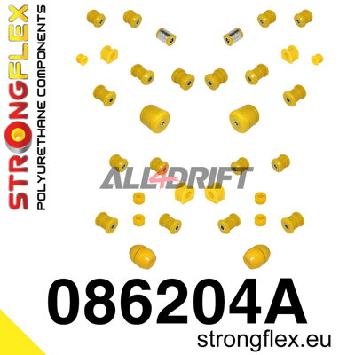 086204A : Kit complet de silentblocs d'essieu SPORT - Honda IV (92-96) BA / BB