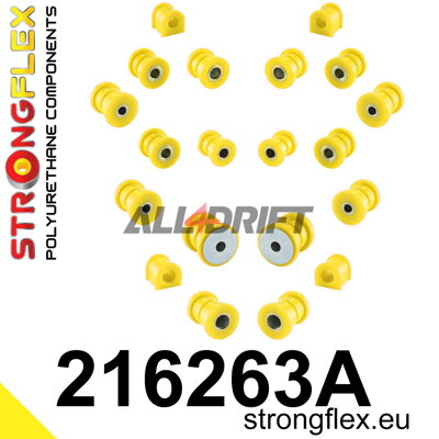 216263A : Kit complet de silentblocs de suspension SPORT - Toyota T180 (89-93)