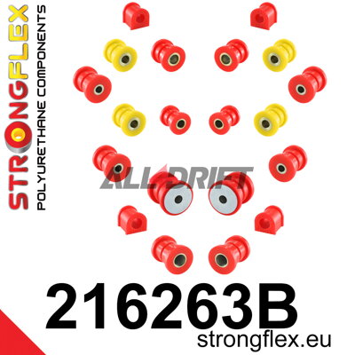 216263B : Kit complet de silentblocs de suspension - Toyota T180 (89-93)