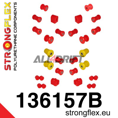 136157B Kit complet de silentblocs en polyuréthane pour le châssis Opel Ascona / Manta