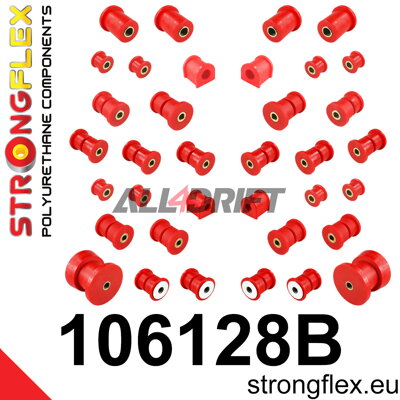 106128B Kit complet de silentblocs en polyuréthane pour essieux - Mazda I (89-98) NA