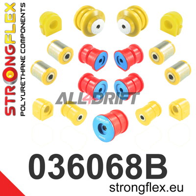 036068B Kompletní sada polyuretanových silentbloků náprav BMW