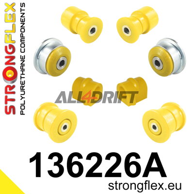 136226A Kit de silentblocs d'essieu avant et de berceau arrière SPORT Opel Corsa / Tigra
