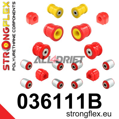036111B Kompletní sada polyuretanových silentbloků náprav BMW / Mini