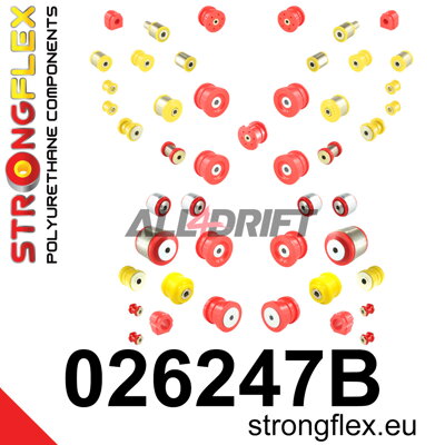 026247B Kit complet de silentblocs en polyuréthane pour essieux Audi/VW