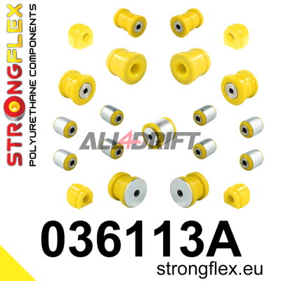 036113A Kompletní sada polyuretanových silentbloků náprav SPORT BMW / Mini