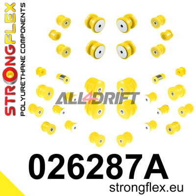 026287A Kit complet de silentblocs en polyuréthane SPORT pour essieux Audi