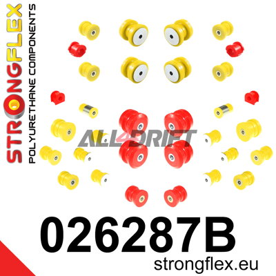 026287B Kit complet de silentblocs en polyuréthane pour essieux Audi