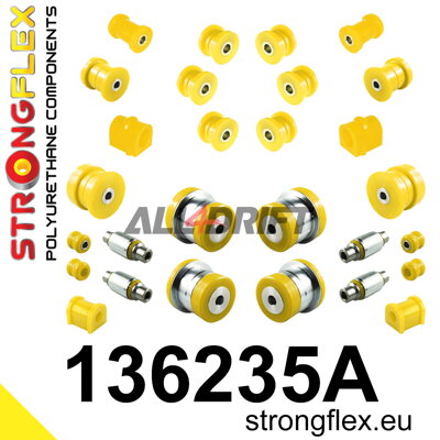 136235A Kit complet de silentblocs de suspension SPORT en polyuréthane - Opel / Vauxhall B (95-02)