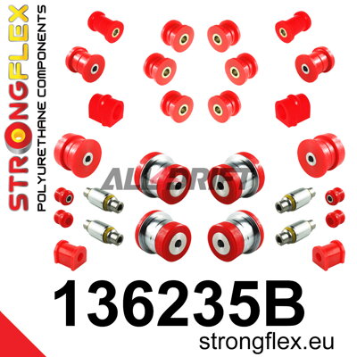 136235B Kit complet de silentblocs en polyuréthane pour la suspension - Opel / Vauxhall B (95-02)
