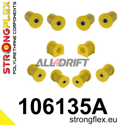 106135A Kit de Silentblocs en Polyuréthane pour l'Essieu Avant SPORT - Mazda II (99-05) NB