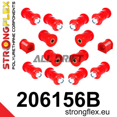 206156B Kit de silentblocs de suspension avant et arrière - Suzuki Samurai / SJ410 / SJ413 (81-03)