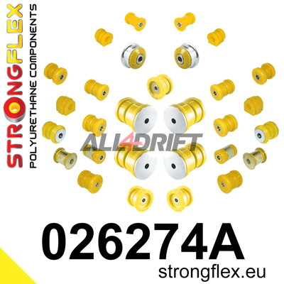 026274A Kit complet de silentblocs en polyuréthane SPORT pour essieux Audi A1