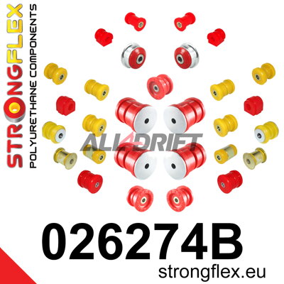 026274B Kit complet de silentblocs en polyuréthane pour essieux Audi A1