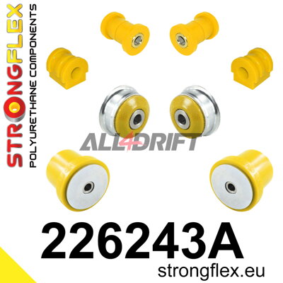 226243A Kit de silentblocs de suspension avant et de berceau arrière SPORT - Seat Mii (11-21)