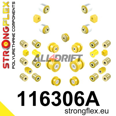 116306A Kit complet de silentblocs de suspension SPORT en polyuréthane - Mercedes R171 (04-11)