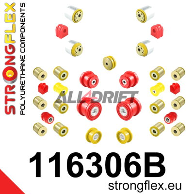 116306B Kit complet de silentblocs en polyuréthane pour suspension - Mercedes R171 (04-11)