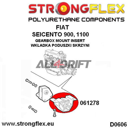 061278B Insert de silentbloc de Boîte de vitesses - Fiat Seicento (98-08)