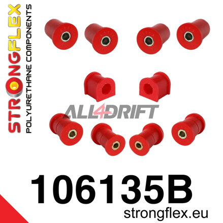 106135B Kit de silentblocs en polyuréthane pour trains avant - Mazda II (99-05) NB