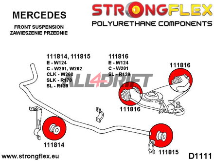 111816B Silentbloc de triangle inférieur avant - Mercedes R129 (89-01)