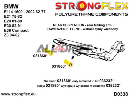 036232A Kit de Bras Oscillants Arrière - Excentrique SPORT BMW