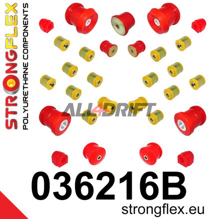 036216B Kit complet de silentblocs en polyuréthane pour essieux BMW E9x