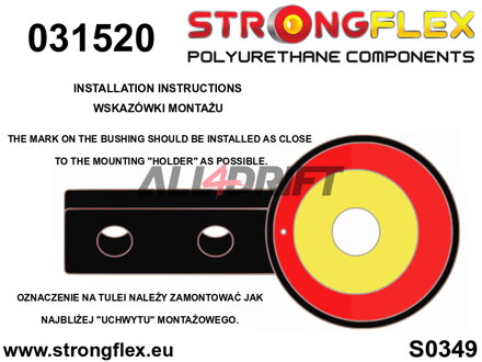 031520A Silentbloc arrière du triangle de suspension avant xi/xd/ix (4x4) SPORT BMW E34 / E46