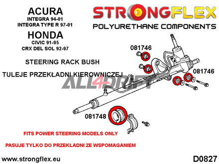 081746A Silentbloc de direction SPORT - Acura III (93-01) DB6/7/8/9 / DC1/4
