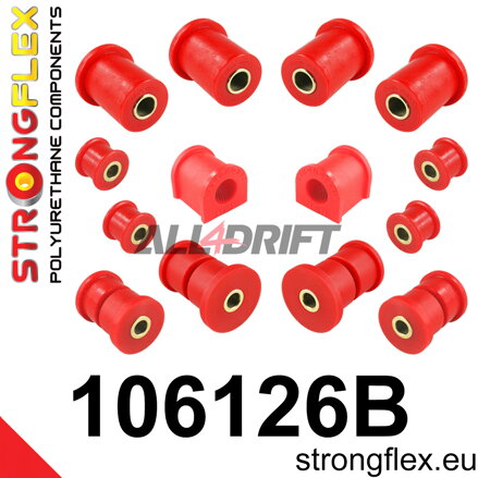 106126B Kit de silentblocs en polyuréthane pour train avant - Mazda I (89-98) NA