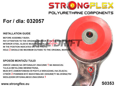 032057A Silentbloc avant de triangle inférieur SPORT BMW X5 / X6