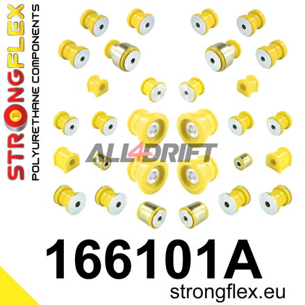 166101A Kit complet de silentblocs de suspension SPORT en polyuréthane - Maserati GranCabrio (10-19)