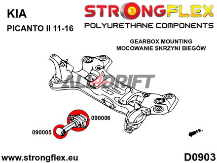 090006A Support de boîte de vitesses "dog bone" SPORT Kia Picanto