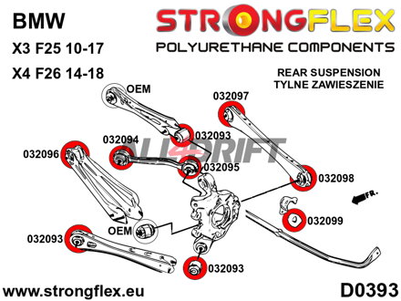 032098A Silentbloc extérieur de Bras Arrière SPORT BMW X3 / X4