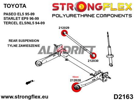 212028A: Silentblok zadní nápravy 55mm SPORT - Toyota Sera (90-95) EXY1