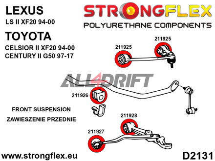 211925A Silentbloc de triangle supérieur avant SPORT - Lexus I (89-94) XF10