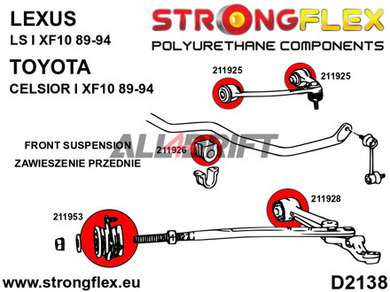 211925A Silentbloc de triangle supérieur avant SPORT - Lexus I (89-94) XF10