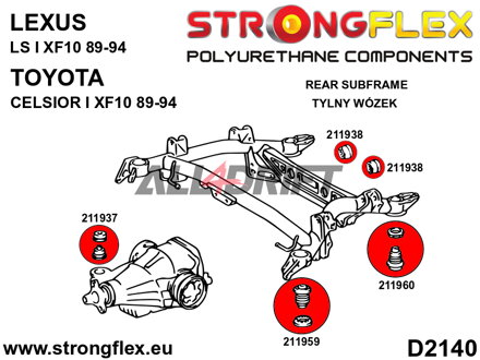 211937A Silentbloc de différentiel arrière – Avant SPORT - Lexus I (89-94) XF10