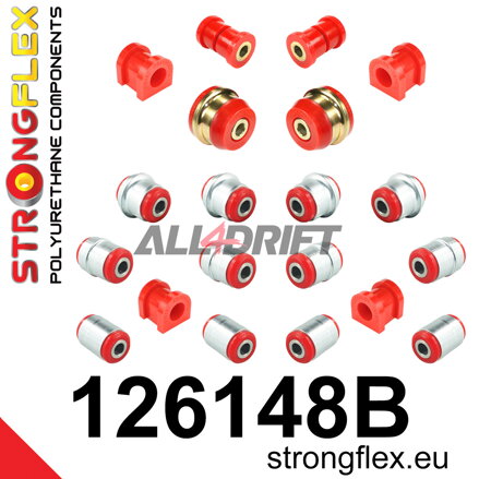 126148B Kit complet de silentblocs en polyuréthane pour essieux