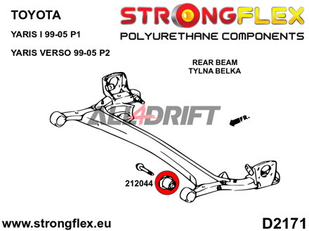 216283A Kit de silentblocs d'essieu avant et arrière SPORT Toyota Yaris / Yaris Verso